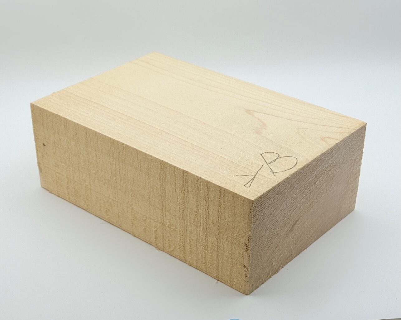 木曽檜 能面用材 上級板目【2号B】 23x8x15cm